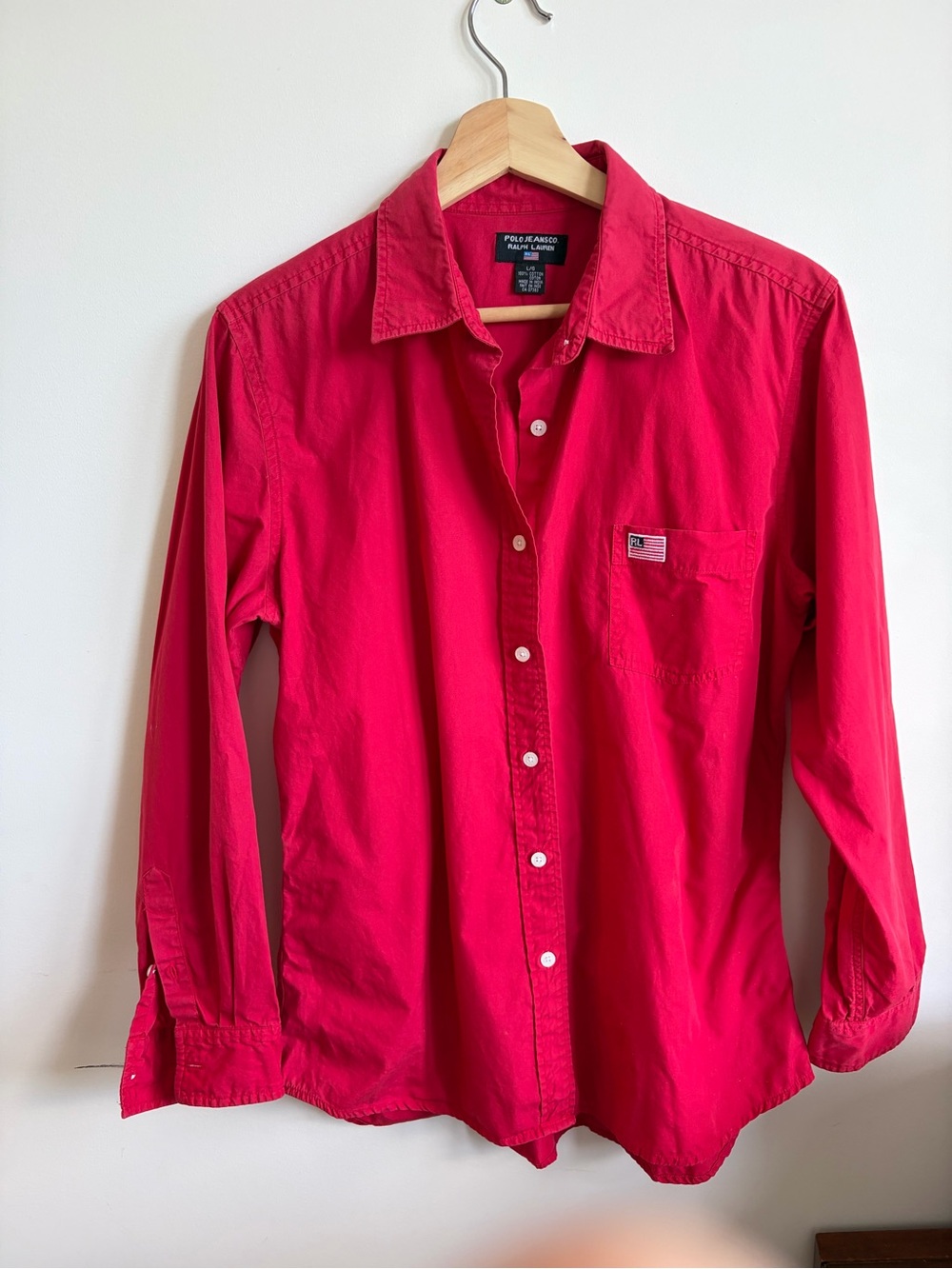 Ralph Lauren Vintage Red Button-Down Shirt
